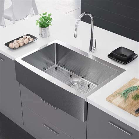 farmhouse stainless sink 33x22